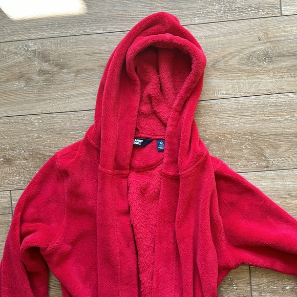 Lands’ End Red Boy’s Bathrobe Size 12 - Picture 2 of 7